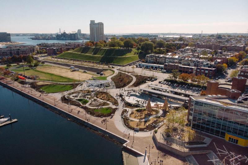 Playgrounds and lush gardens spur new activity in Inner Harbor